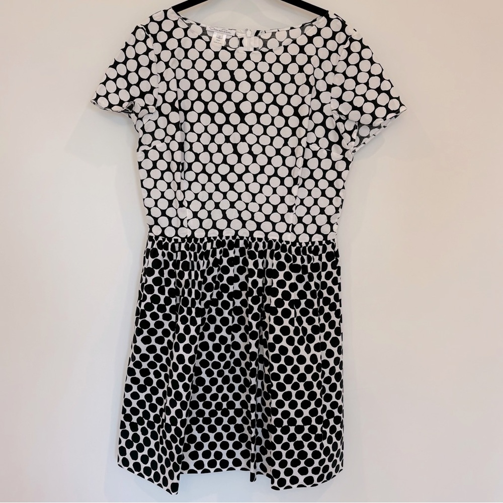 Oscar de la Renta Polka Dot Cocktail Dress